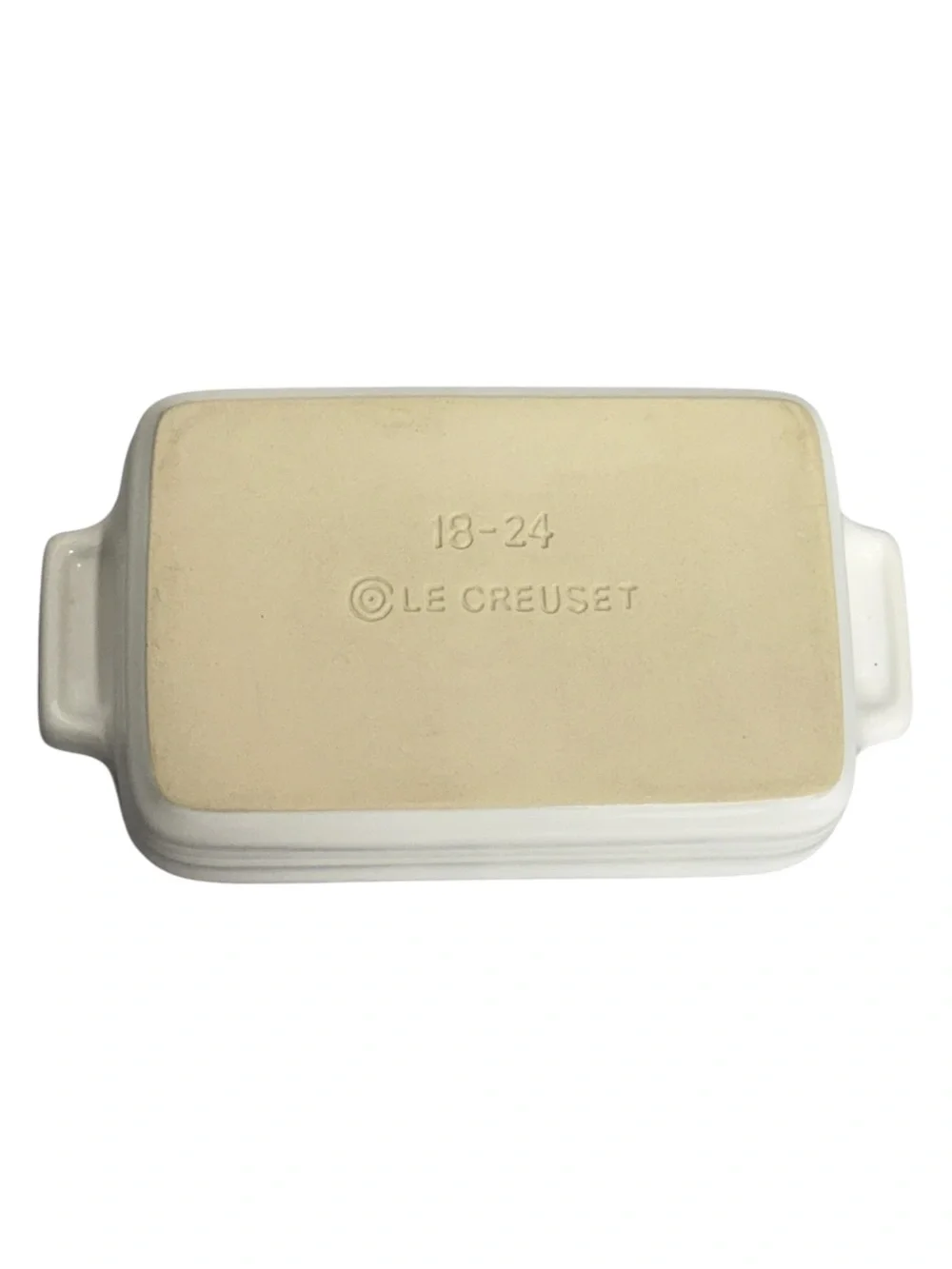 Le Creuset Small White Rectangular Baking Dish with Handles